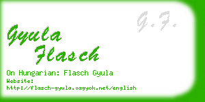 gyula flasch business card